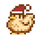 Stardew Valley Chicken in a Santa Hat - darmowe png animowany gif