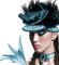 woman with blue hat and flower sunshine3 - Ingyenes animált GIF
