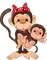 Kaz_Creations  Monkeys - ücretsiz png animasyonlu GIF