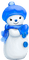 Snowman.White.Blue - png grátis Gif Animado