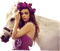 woman with horse bp - gratis png animeret GIF
