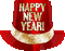 soave deco happy new year text hat - GIF animé gratuit GIF animé