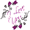 Love Rose Violet Silver Text Stars Gif - Bogusia - Бесплатный анимированный гифка анимированный гифка
