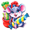 christmas mouse by nataliplus - Free PNG Animated GIF