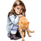 Mädchen, Girl, rote Katze - darmowe png animowany gif