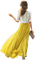 kikkapink summer woman fashion yellow - png gratis GIF animasi