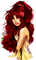 femme cheveux rouge - GIF animé gratuit