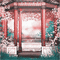 soave background oriental animated   pink teal - 無料のアニメーション GIF アニメーションGIF