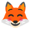 Emoji Kitchen happy smile smiling fox - GIF animado gratis