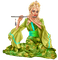Woman with a whistle. Green dress. Leila - Free PNG Animated GIF