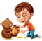 dolceluna deco child bear brown honey spring - png gratuito GIF animata