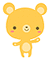 cute yellow bear - GIF animasi gratis GIF animasi