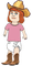 Redhead Western baby - бесплатно png анимированный гифка