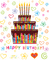 image ink happy birthday candle heart cake color edited by me - ingyenes png animált GIF