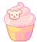 Pink Bear Cupcakes - Nemokamas animacinis gif animuotas GIF