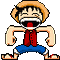 luffy laughing pixel art one piece anime - Free animated GIF Animated GIF