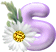 Kaz_Creations Alphabets Purple Heart Flowers Letter S - GIF animé gratuit GIF animé