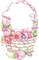 Ostern, Korb mit Ostereiern, Blumen - ingyenes png animált GIF