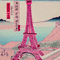 Ukiyo-e Paris - GIF animado gratis GIF animado