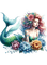 Mermaid- watercolor - png ฟรี GIF แบบเคลื่อนไหว