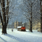 Winter Road Scene - GIF animé gratuit GIF animé