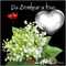 Fond 1er mai debutante muguet coeur bonheur fleurs coccinelle bisous may1st bg flower white heart kisses Lily of the valley