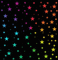 Rainbow stars on black background - 無料のアニメーション GIF アニメーションGIF