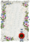 parchemin  blanc et fleur - png gratis GIF animado