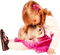 soave children girl spring bunny pink brown - gratis png animeret GIF