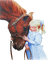 soave horse children girl vintage blue - Безплатен анимиран GIF