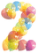Kaz_Creations Numbers Balloons 2 - darmowe png animowany gif