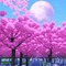 Pixelated Sakura Trees - png gratis GIF animasi