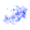 Blue soft flowers overlay [Basilslament] - PNG gratuit GIF animé