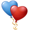 Kaz_Creations Deco  Heart Love Balloons Colours - gratis png geanimeerde GIF