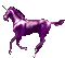 licorne violette - GIF animé gratuit GIF animé