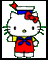 Hello Kitty animated waving sailor suit - GIF animado gratis GIF animado