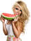Watermelon  Woman - Bogusia - PNG gratuit GIF animé