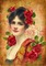 woman vintage roses - zdarma png animovaný GIF