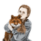 kikkapink woman winter fox fantasy painting - 免费PNG 动画 GIF