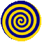Yellow/Blue Spiral - Free animated GIF Animated GIF