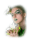 mujer y flores by EstrellaCristal - png ฟรี GIF แบบเคลื่อนไหว