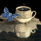 Kaffee, Tasse, Schmetterling - GIF animado gratis GIF animado