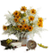 minou-flower-book-clock-yellow-deco - zadarmo png animovaný GIF