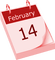 february 14 calendar - png gratis GIF animado