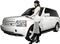 minou-woman-Car-bil-auto-white - Free PNG Animated GIF