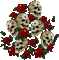 Red Roses and Skulls - Besplatni animirani GIF animirani GIF