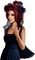 Kaz_Creations Woman Femme Black - PNG gratuit GIF animé