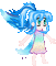 Pixel Rainbow Dress Blue Fairy - Zdarma animovaný GIF animovaný GIF