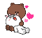brown_&_cony love bunny bear brown cony gif anime animated animation tube cartoon liebe cher - 無料のアニメーション GIF アニメーションGIF