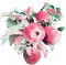 soave deco branch fruit apple pink green - png gratis GIF animasi